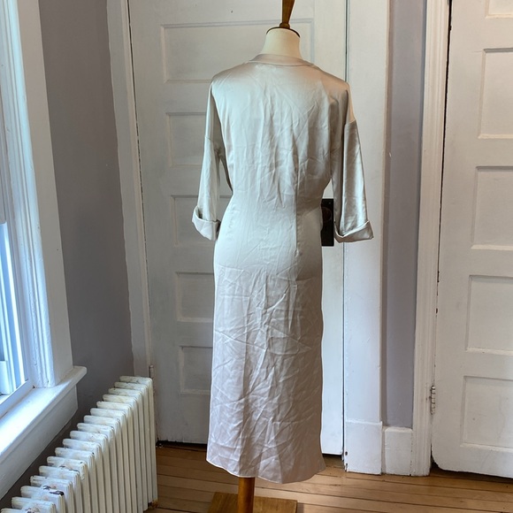 NWT Zara Limited Edition Satin Effect Wrap Dress, Size S - Picture 8 of 17